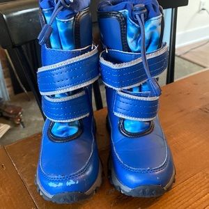 Lands End little toddler boys winter boots blue size 10